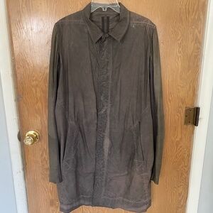 Rick Owens DRKSHDW Brown Trench Coat - Fully lined